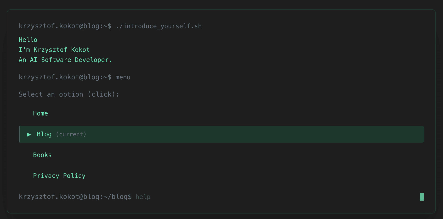 Blog project application